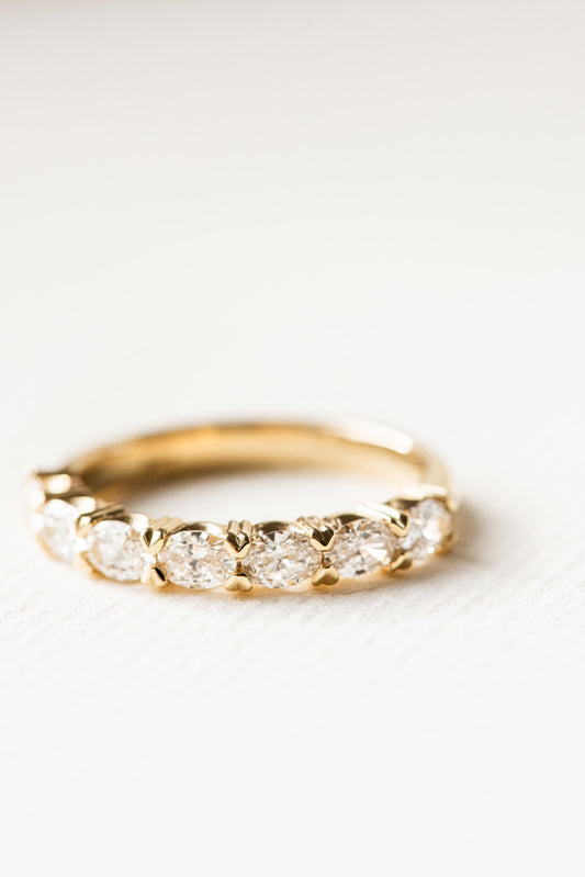 East West Oval Diamond Ring