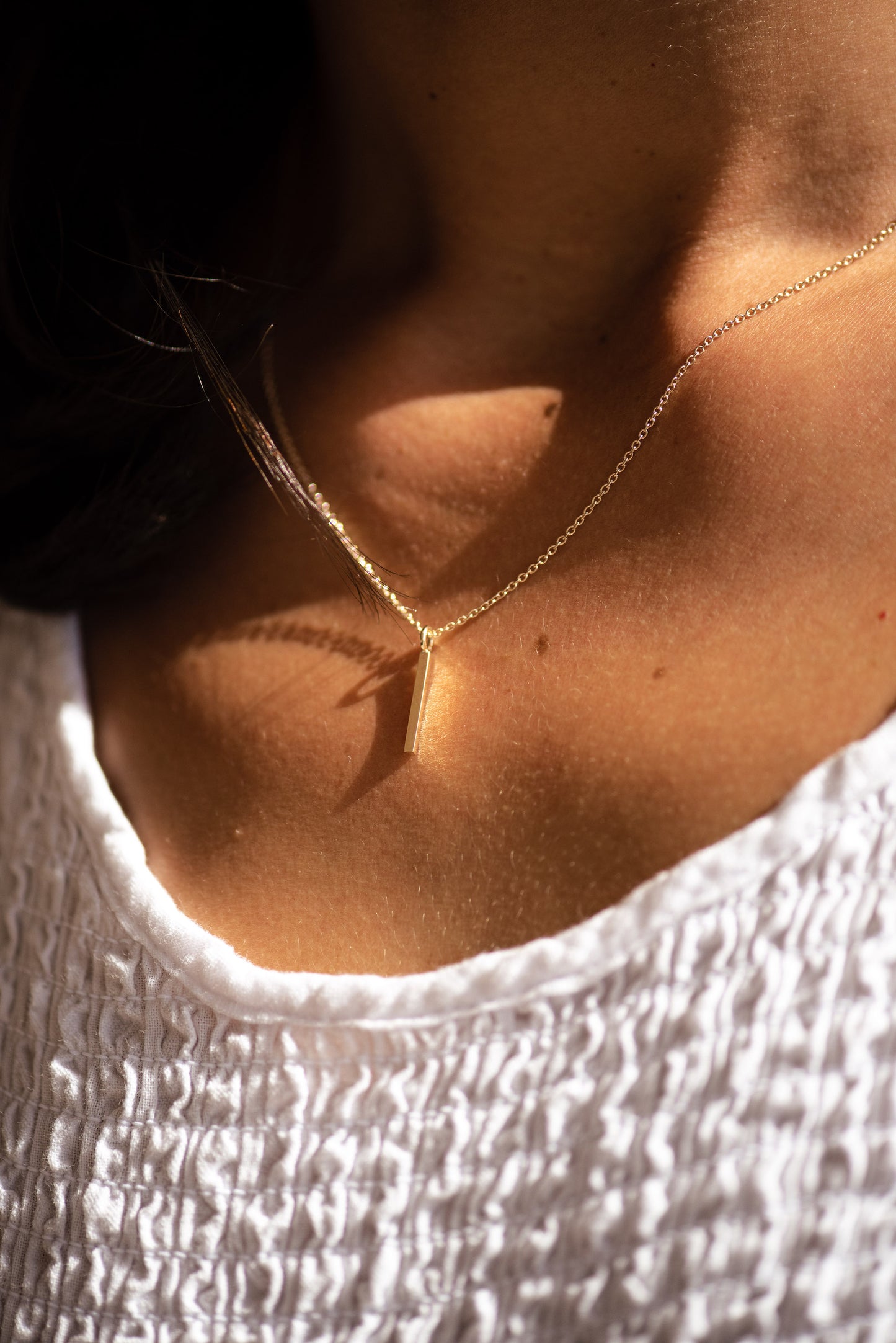 Petite Barre Pendant Necklace