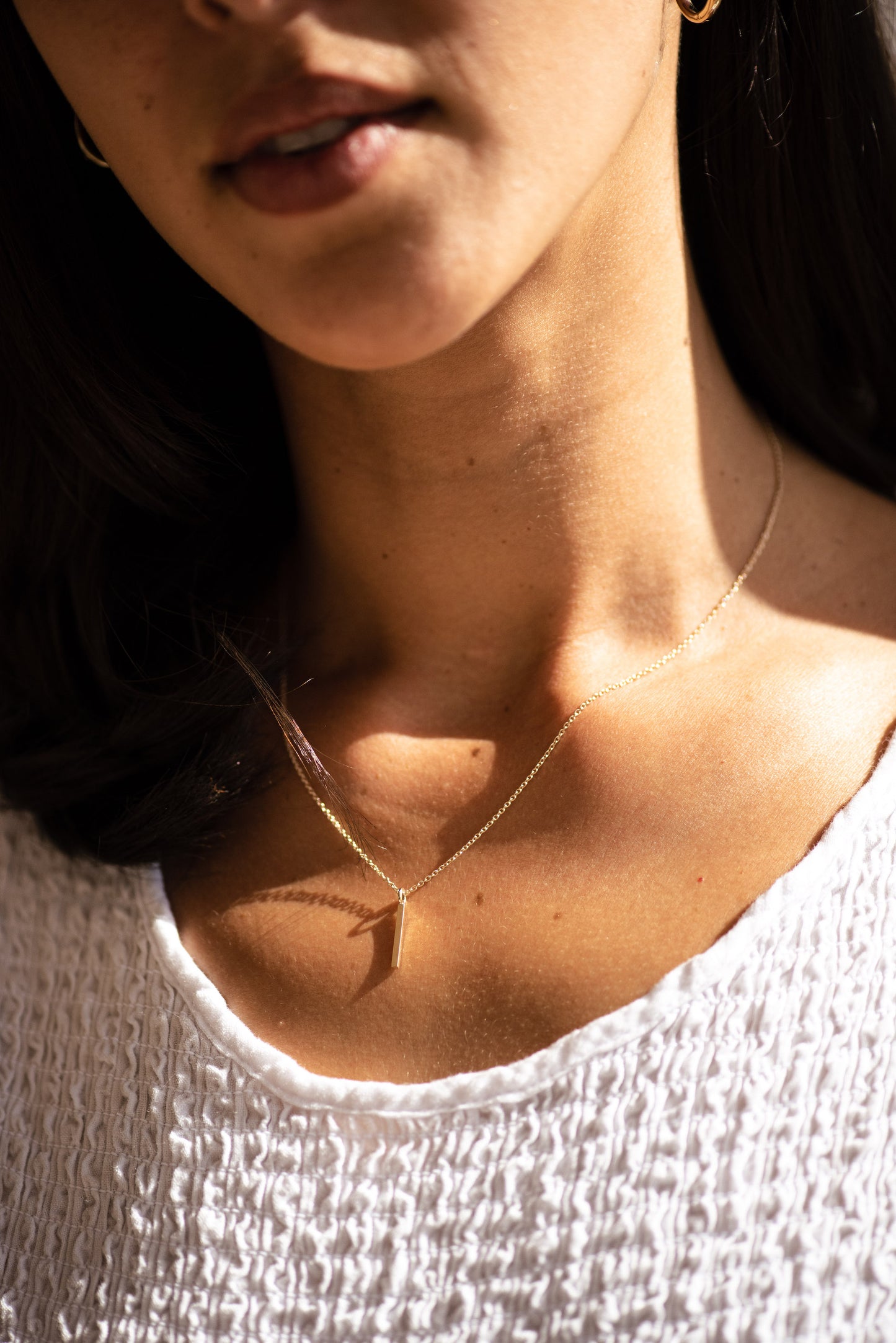 Petite Barre Pendant Necklace