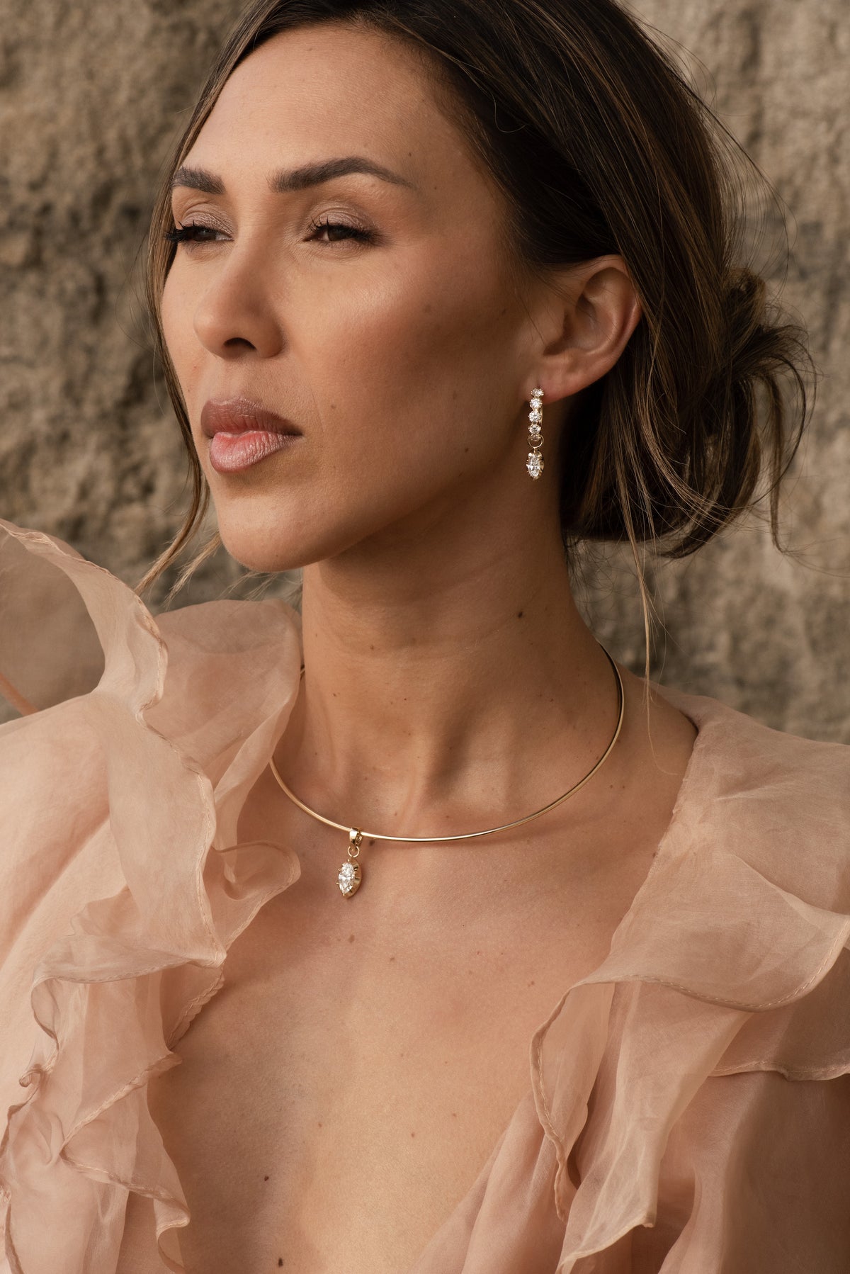 Diamond Crown Hoops
