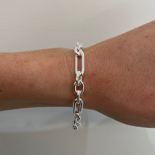 Grande Figaro 3-in-1 Bracelet - Sterling Silver