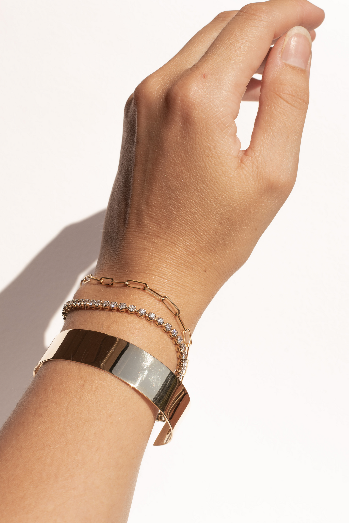 Milieu Barre Link Knife Edge Bracelet