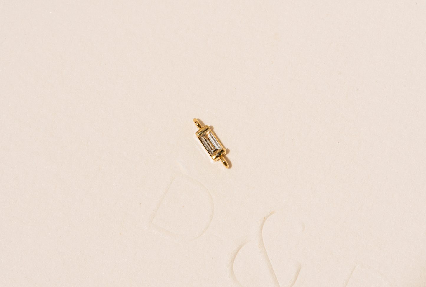 Le Point Baguette Diamond Charm