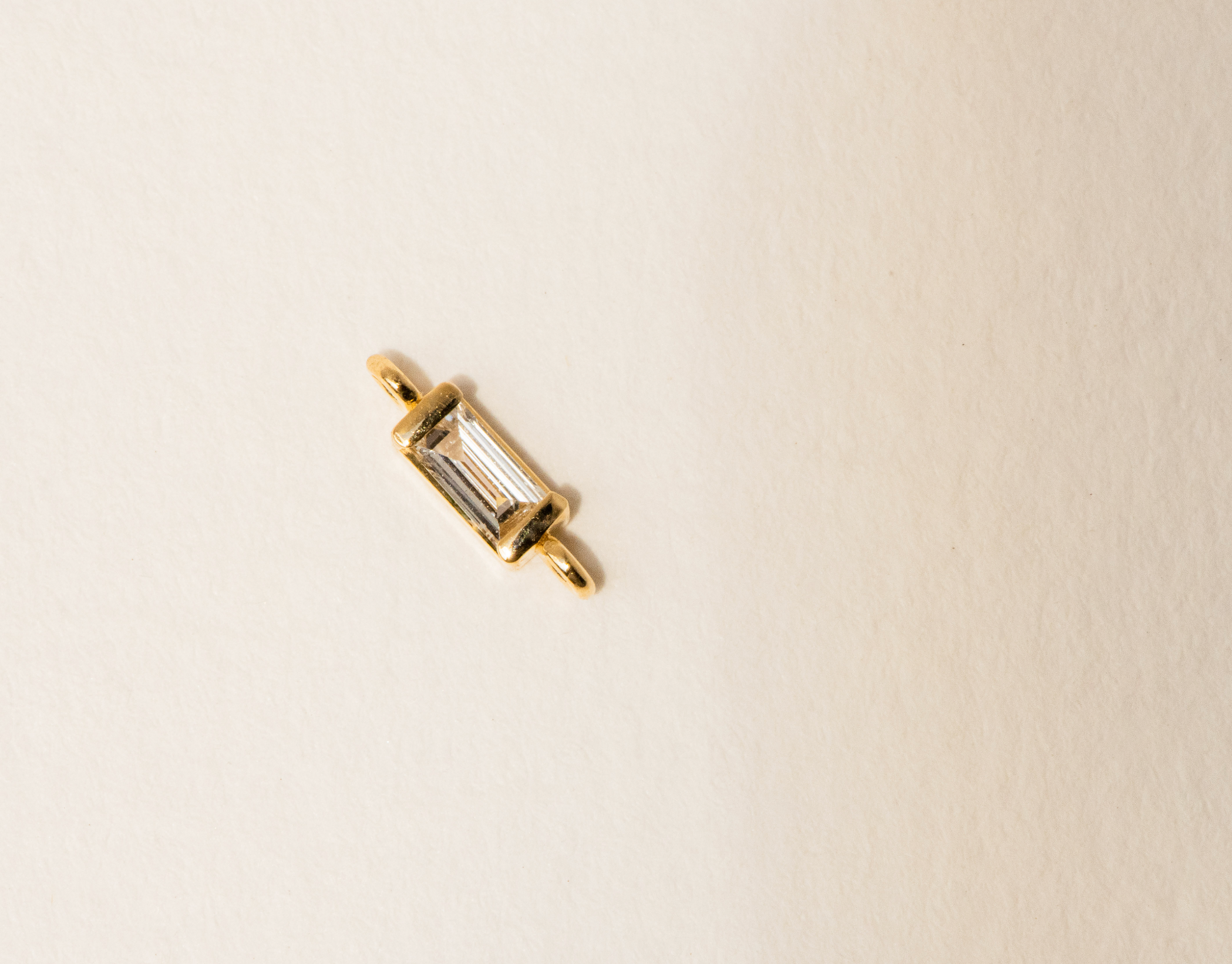 Le Point Baguette Diamond Charm