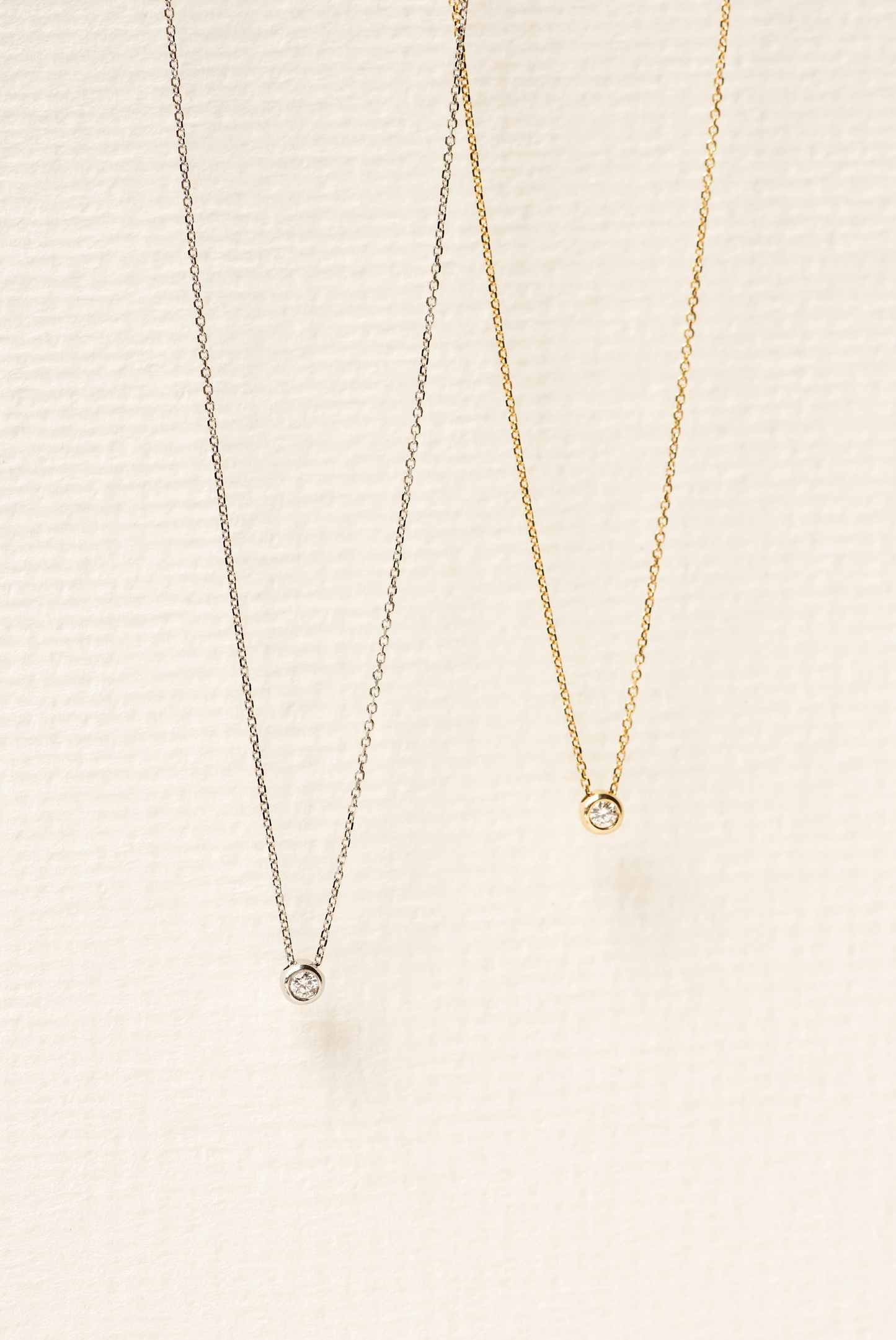 Petite Diamond Bezel Necklace