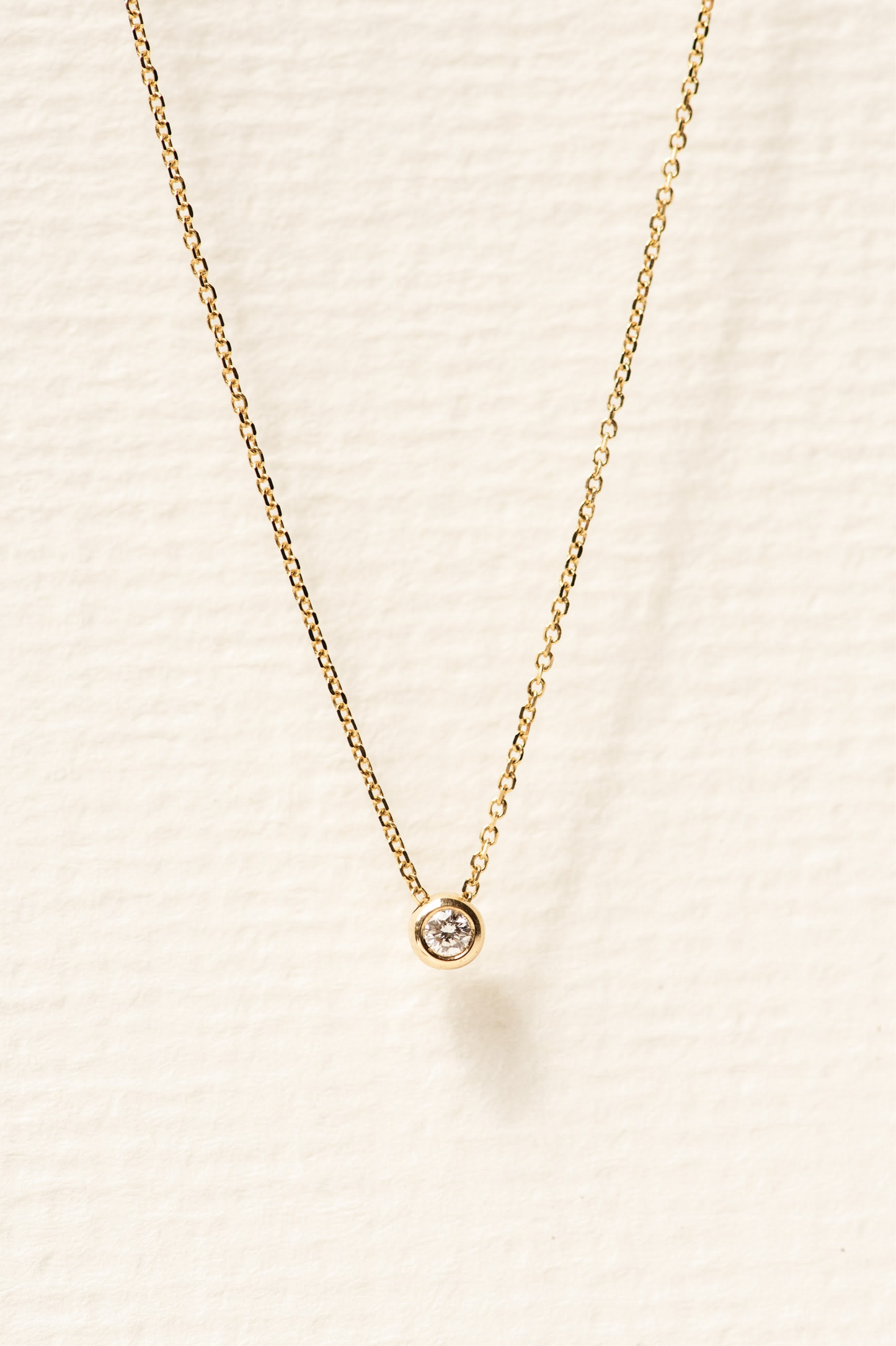 Milieu Diamond Bezel Necklace