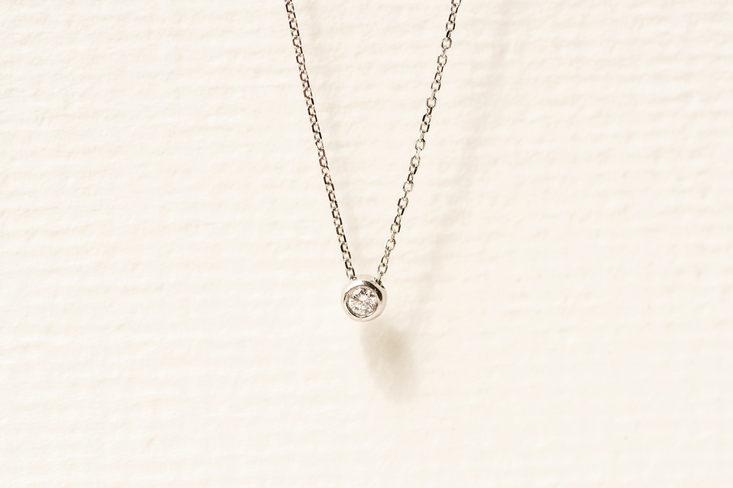Petite Diamond Bezel Necklace
