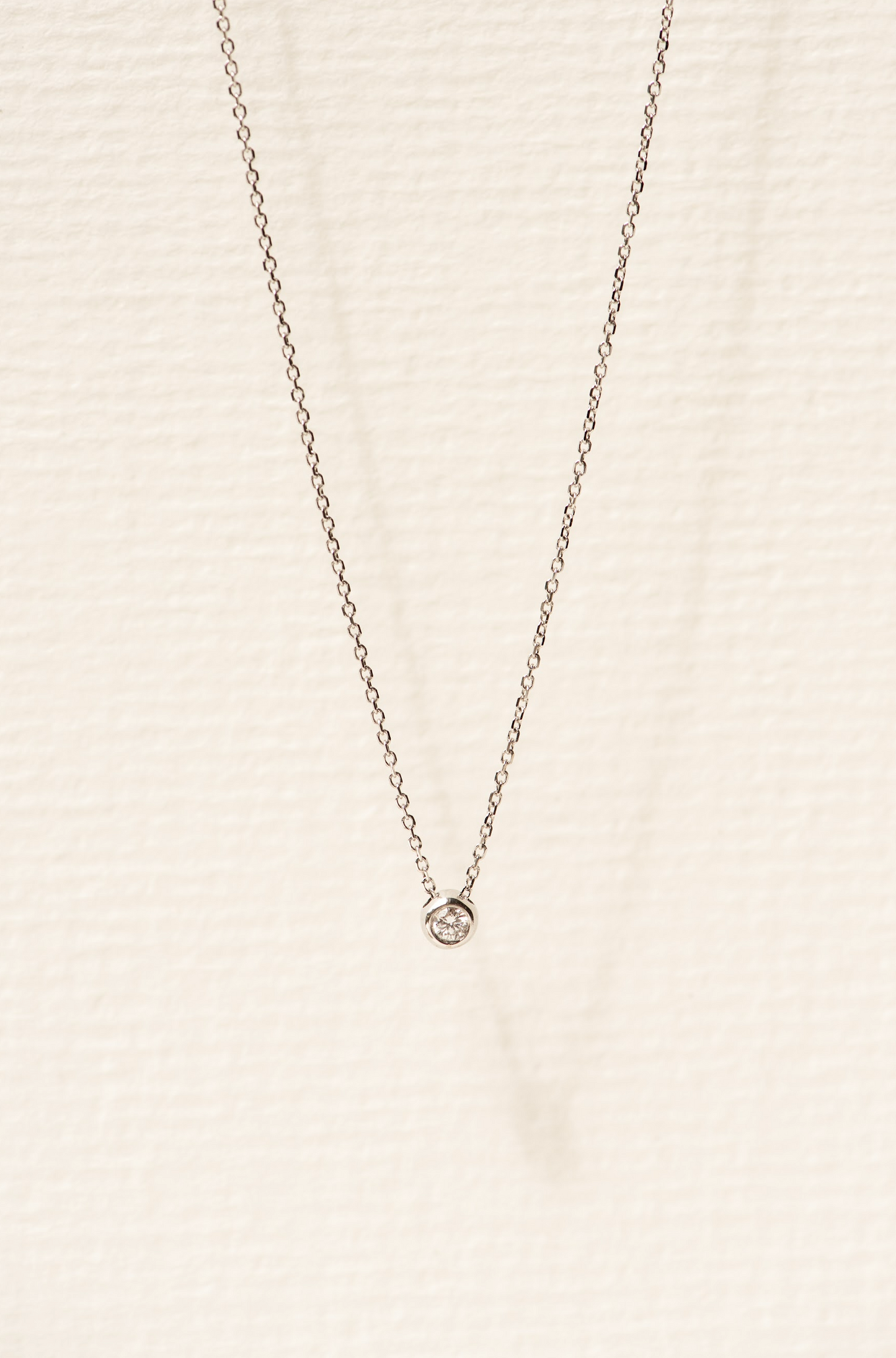Petite Diamond Bezel Necklace