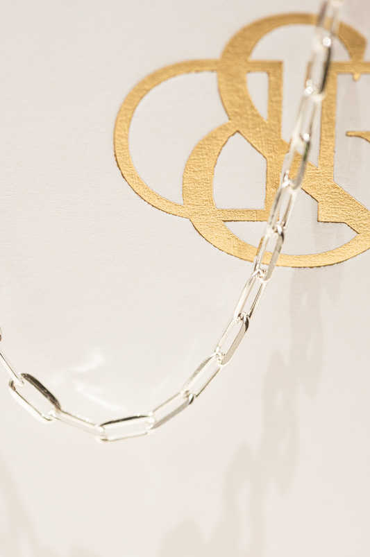 Petite Barre Knife Edge Necklace - Sterling Silver