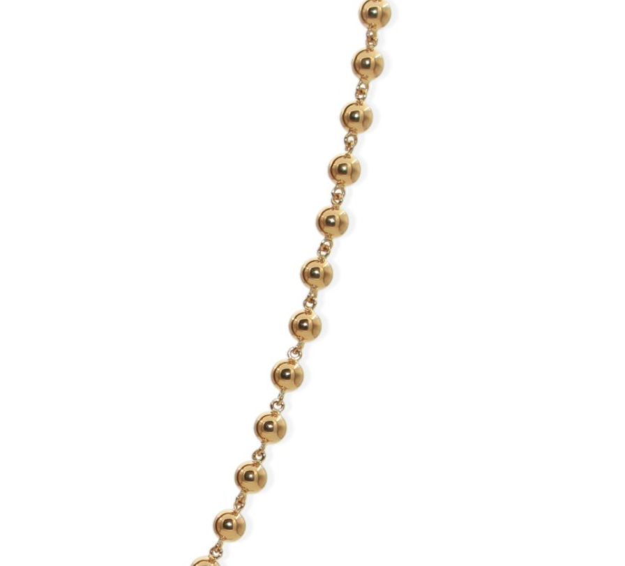 Beaded Gold Chain Bracelet