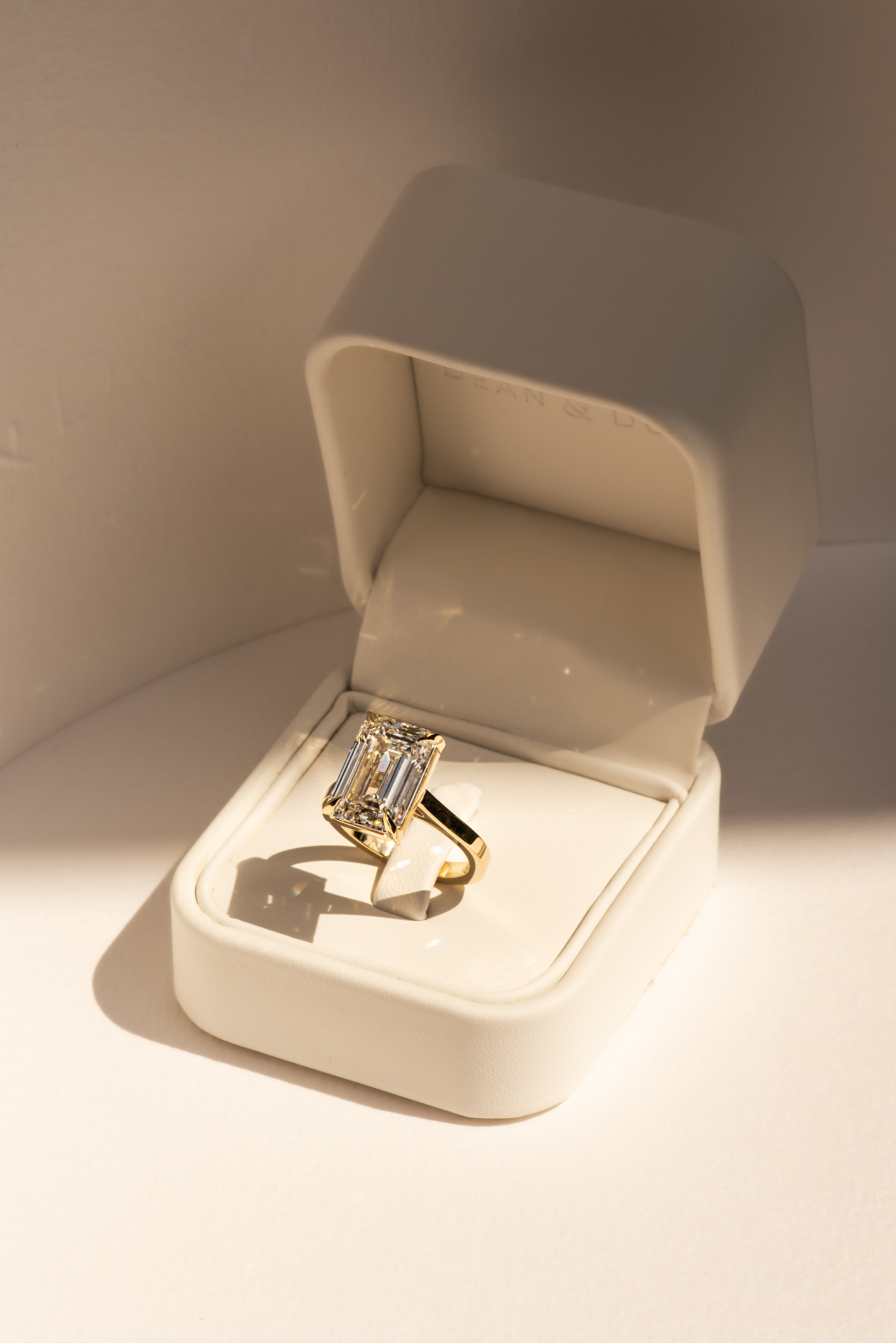 Bespoke Design - Emerald Cut Diamond Solitaire