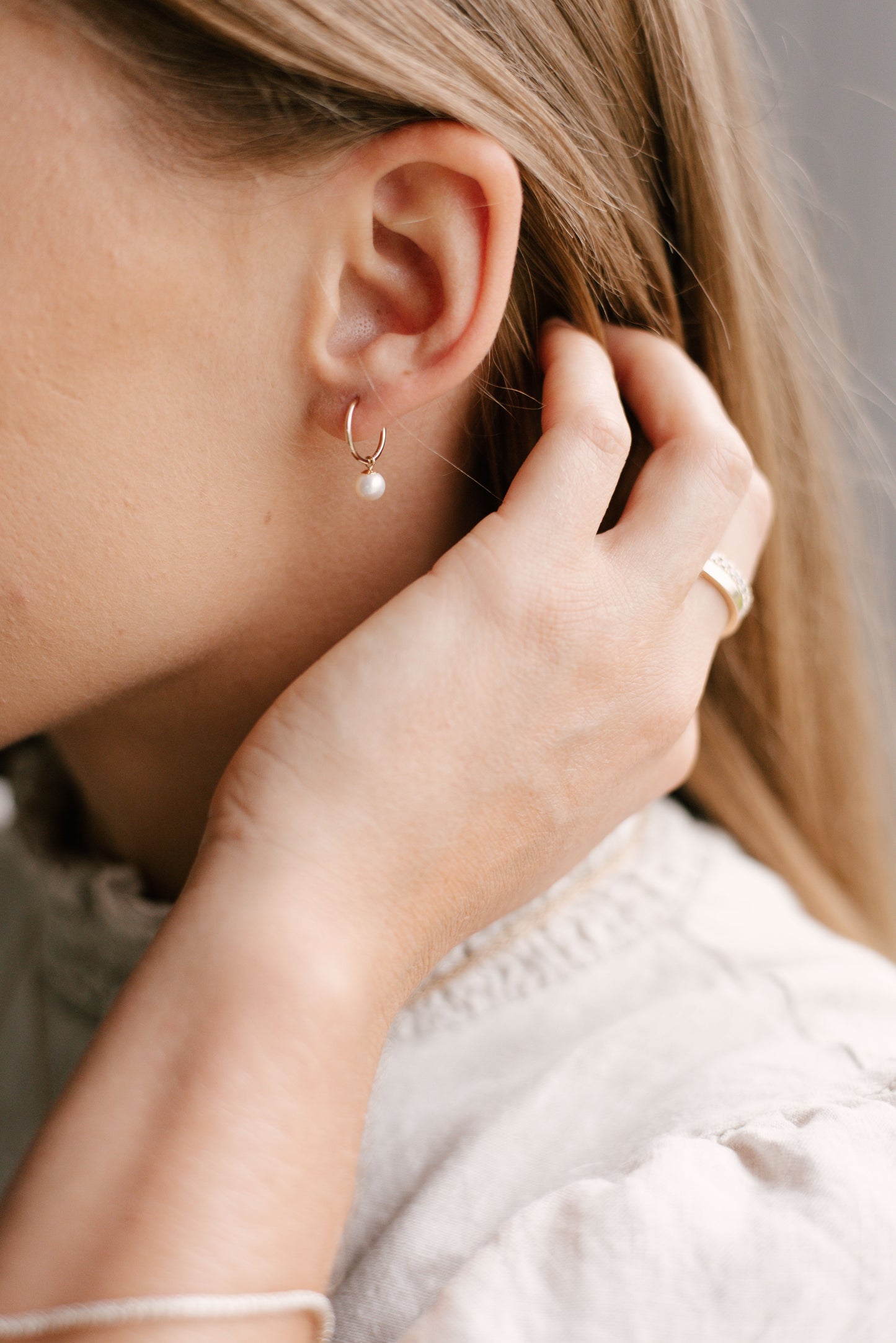 Petite Round Pearl Sleepers