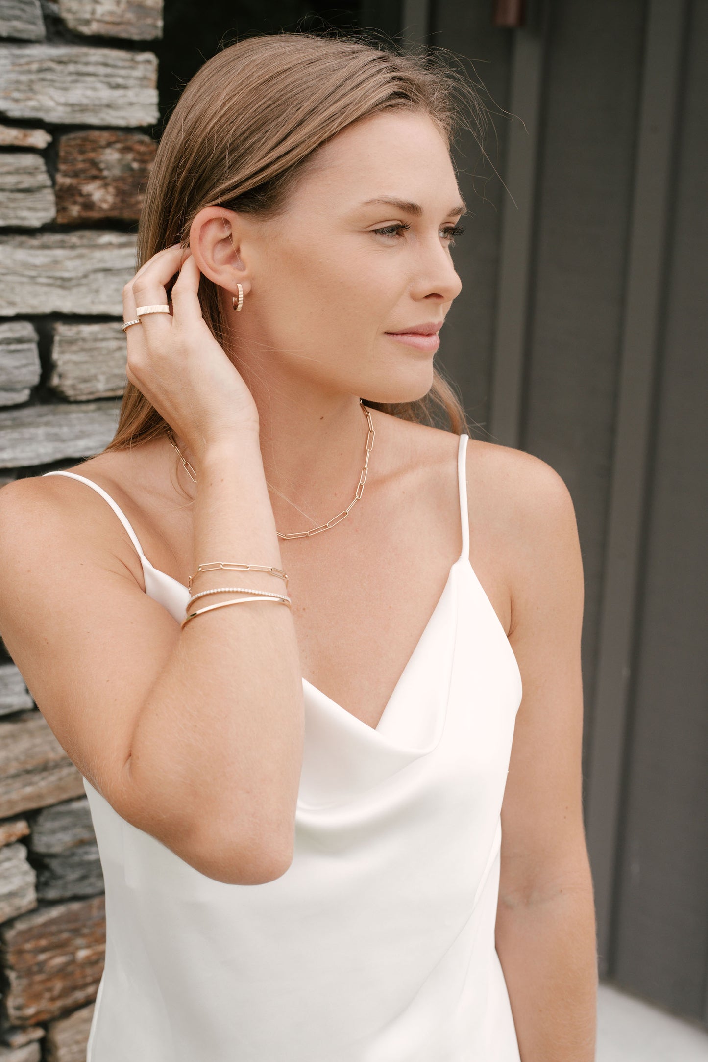 Fluted Hoop Earrings