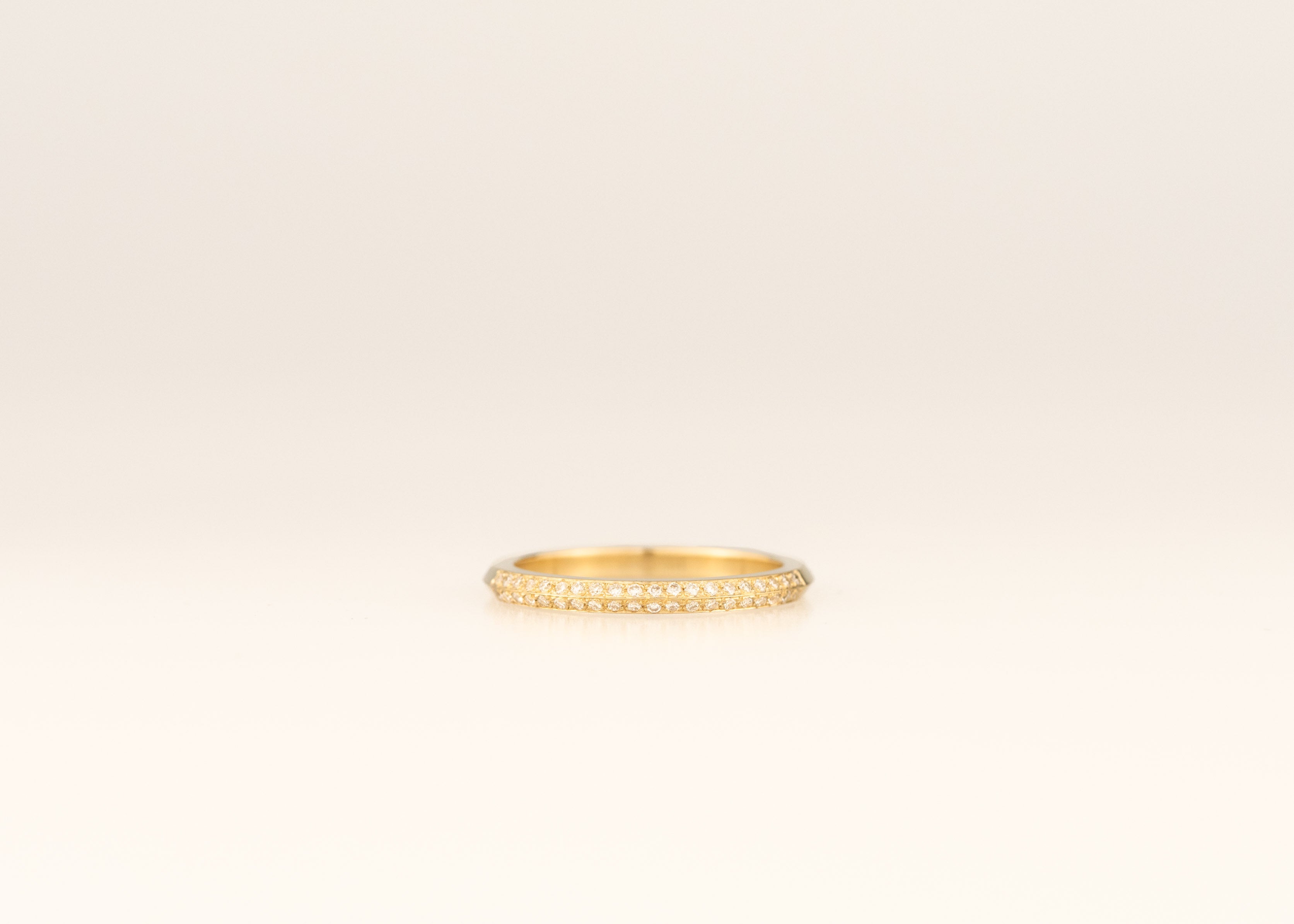 Diamond Pave Knife Edge Ring