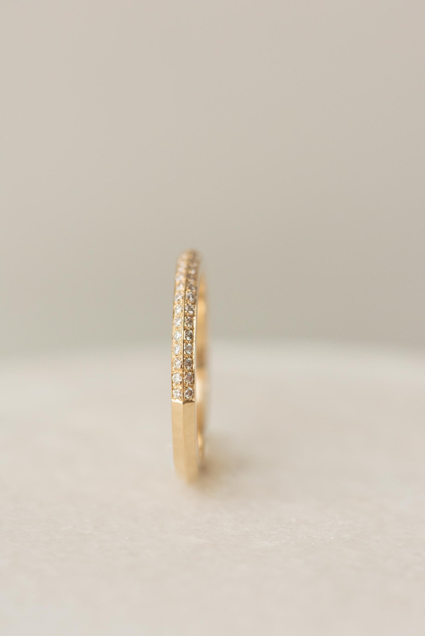 Diamond Pave Knife Edge Ring
