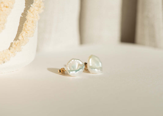 Keshi Pearl Studs