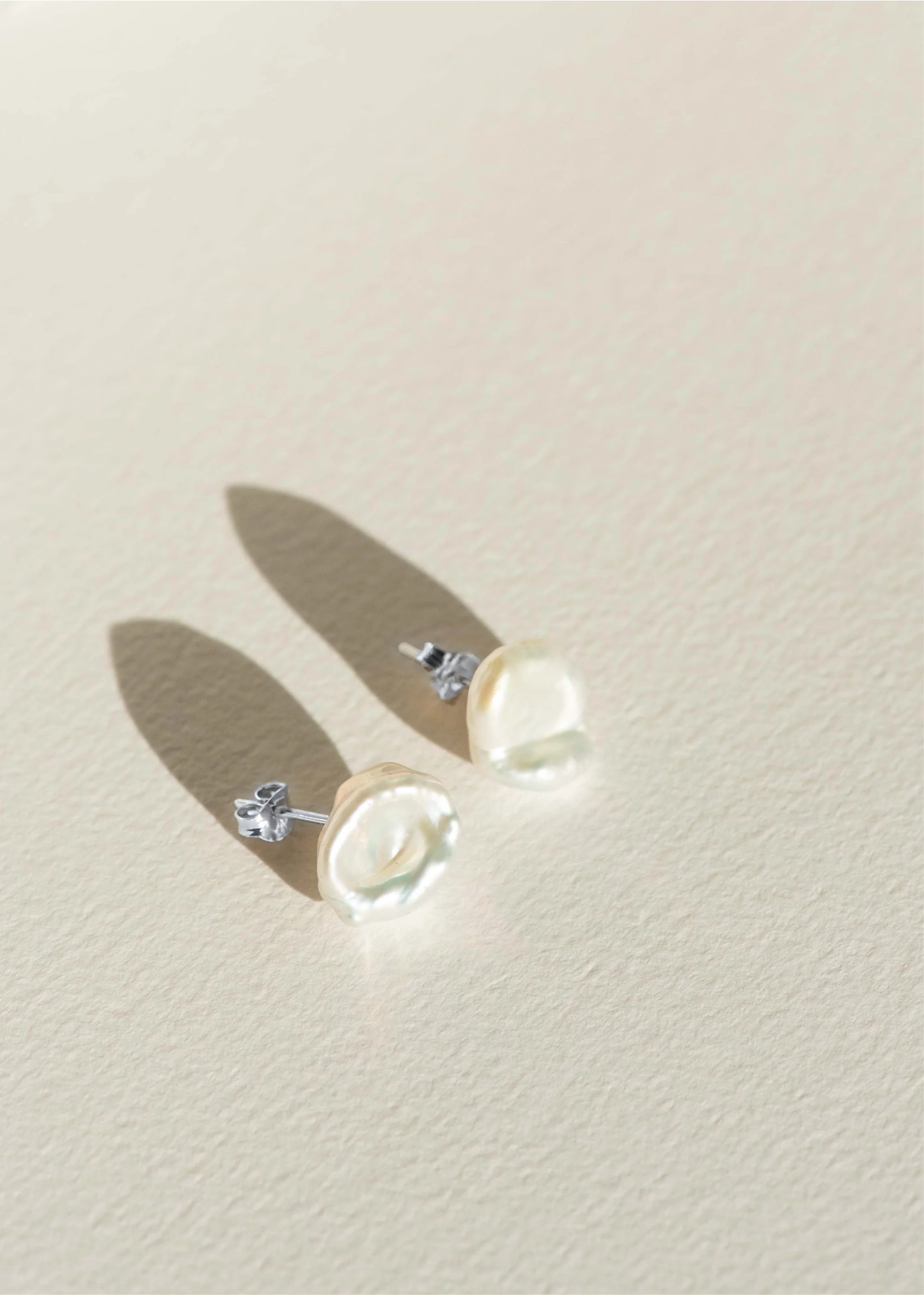 Keshi Pearl Studs - Sterling Silver