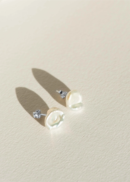 Keshi Pearl Studs - Sterling Silver