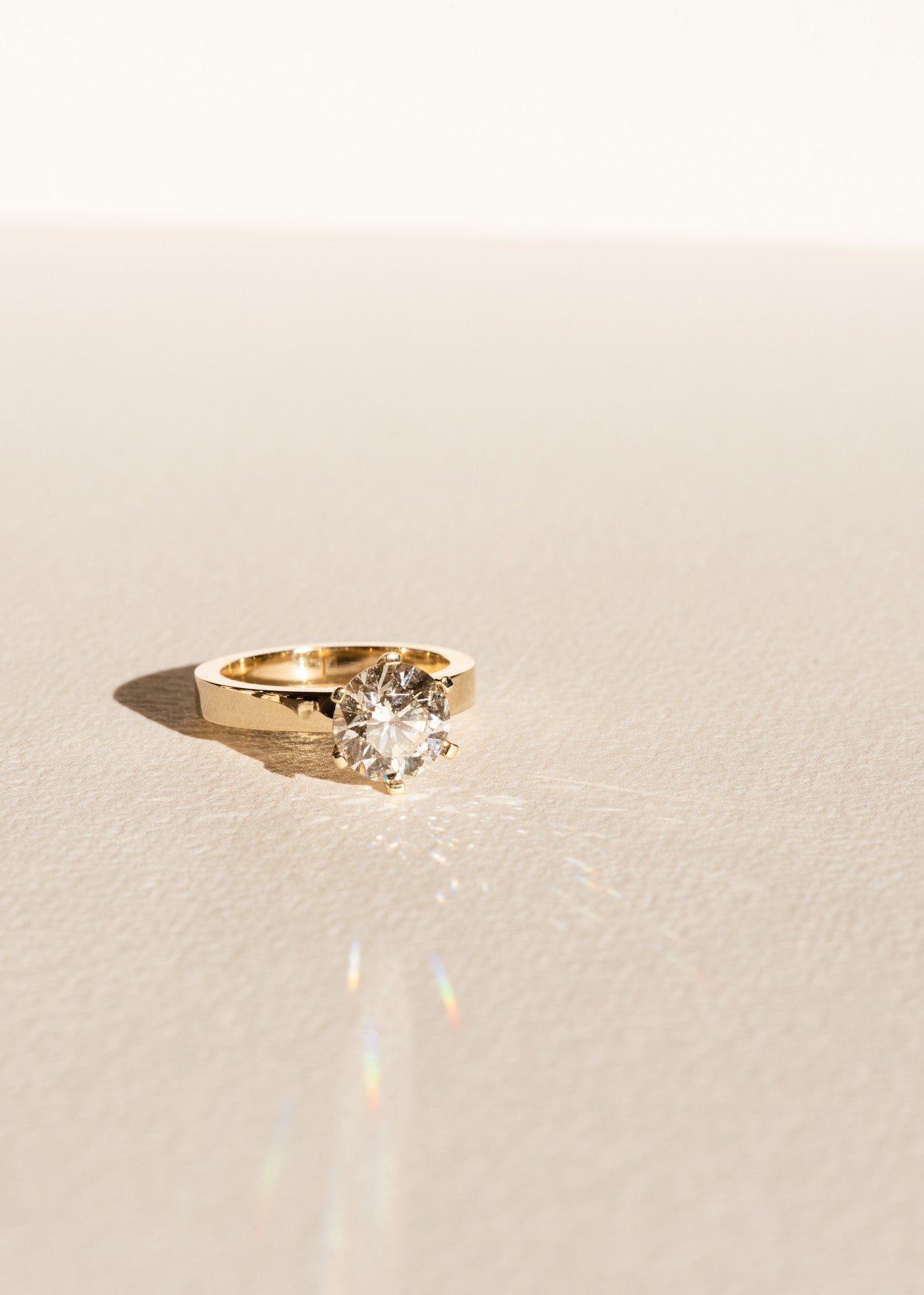 Solitaire Engagement Ring - Bespoke Design - Dean & Dust - Four Claw - Round Diamond