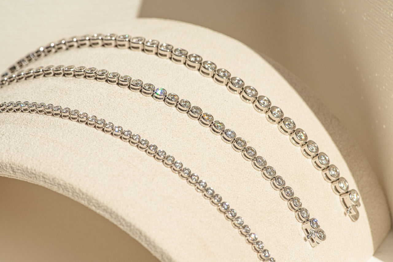 Bezel set Diamond Tennis Bracelet