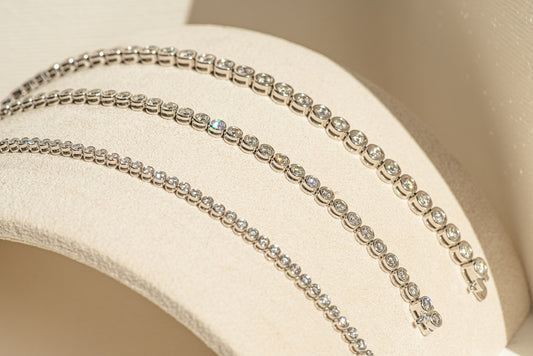 Bezel set Diamond Tennis Bracelet