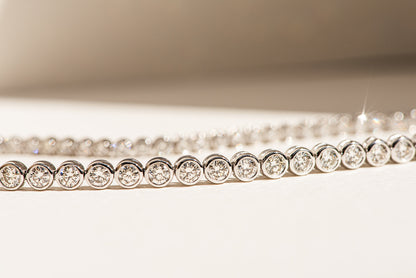 Bezel set Diamond Tennis Bracelet