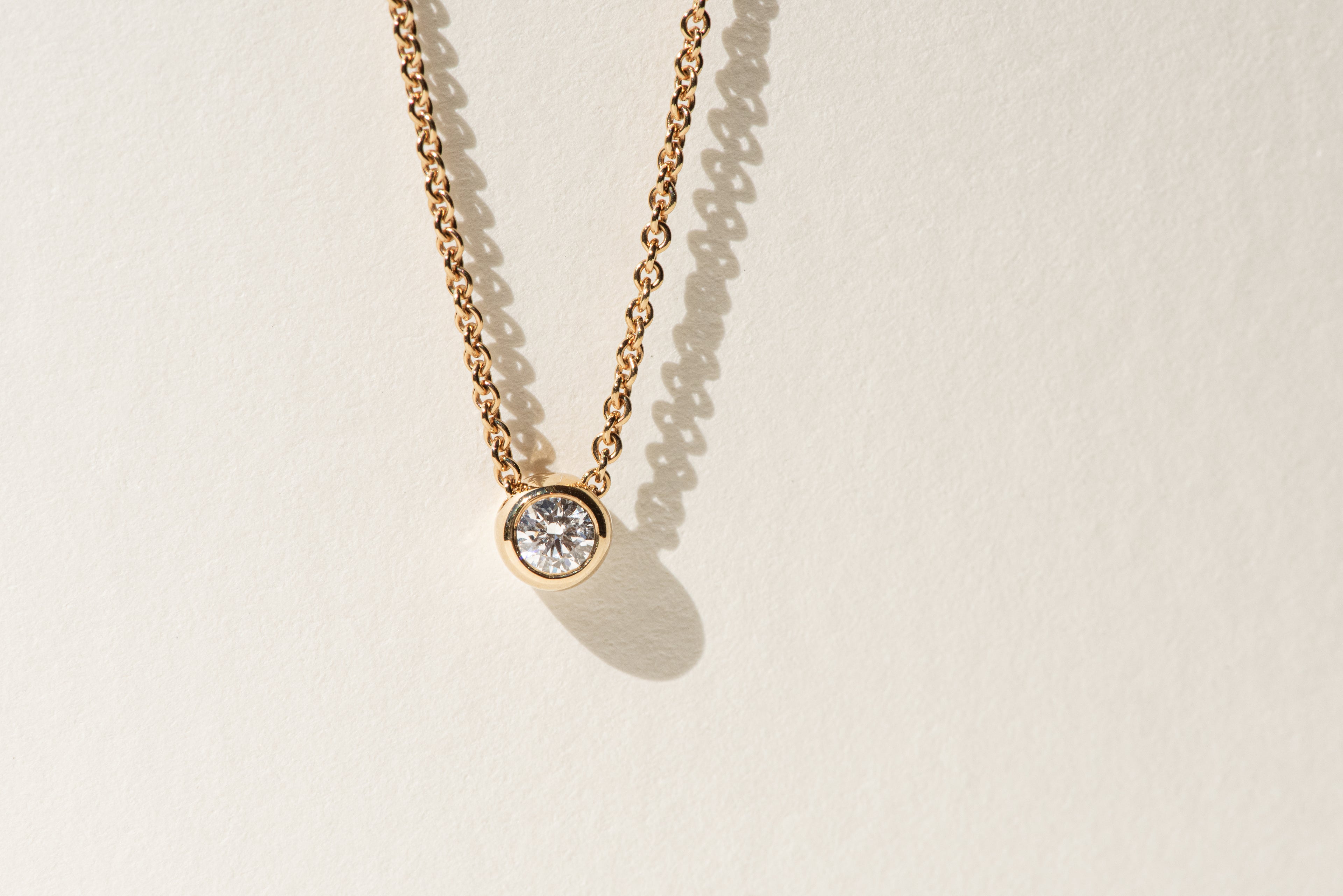 Milieu Diamond Bezel Necklace