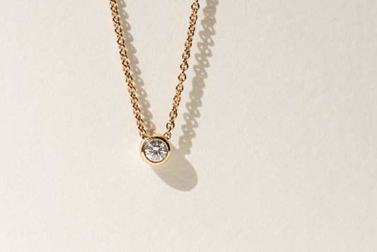 Milieu Diamond Bezel Necklace