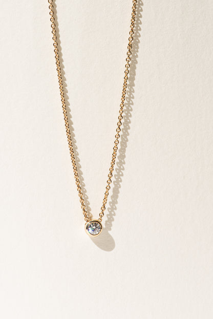 Milieu Diamond Bezel Necklace