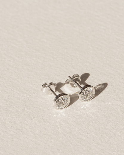 Bezel Set Lab Diamond Studs 1.0ct