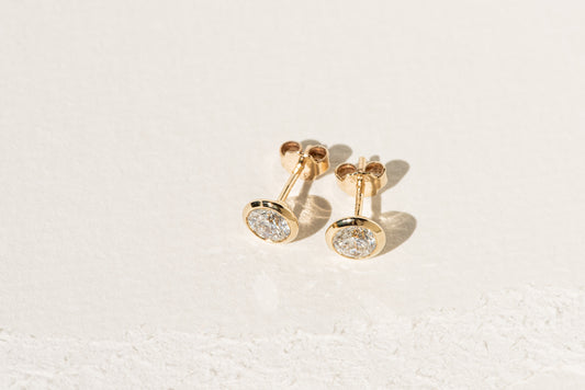 Bezel Set Lab Diamond Studs 1.0ct
