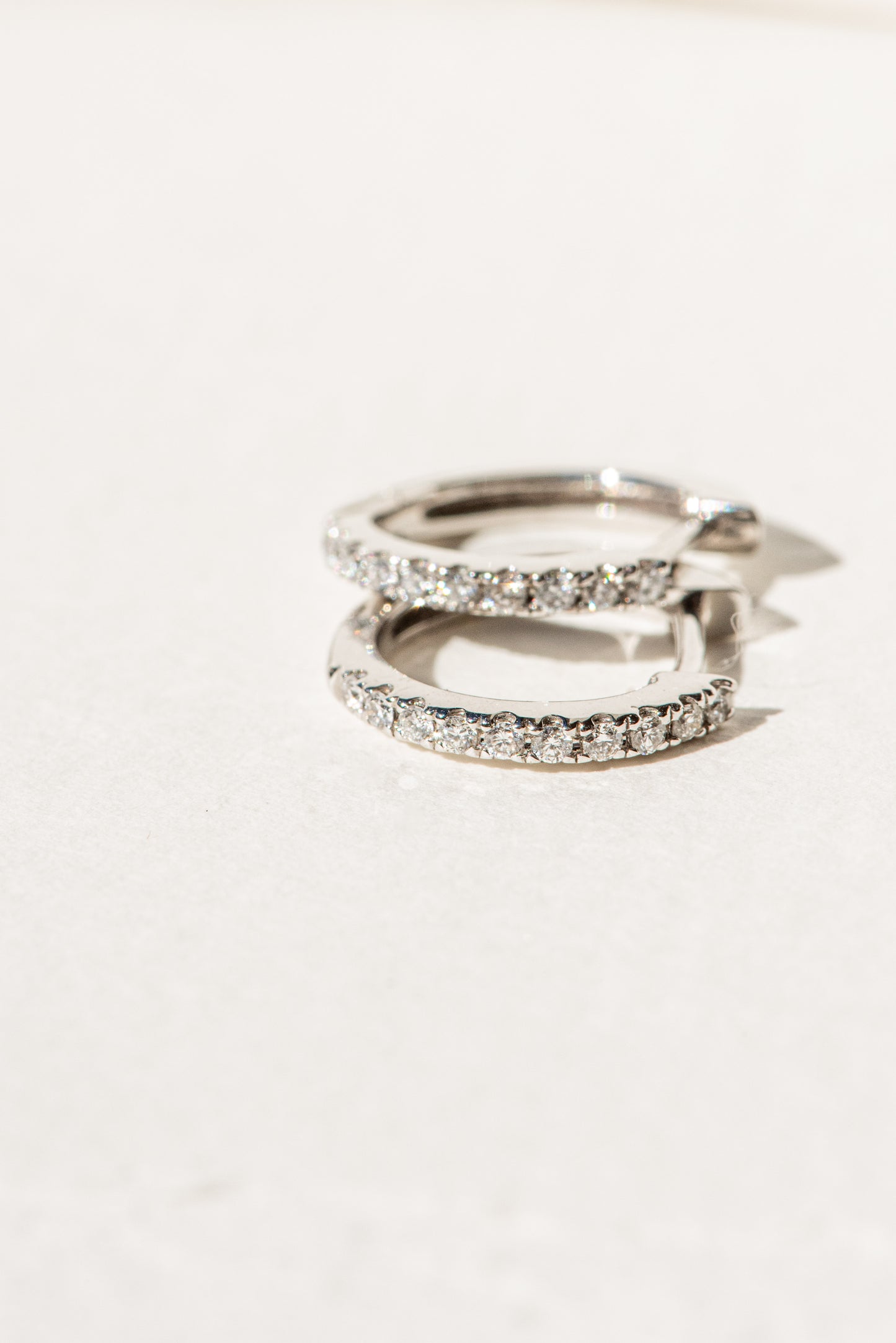 Diamond Huggie Earrings
