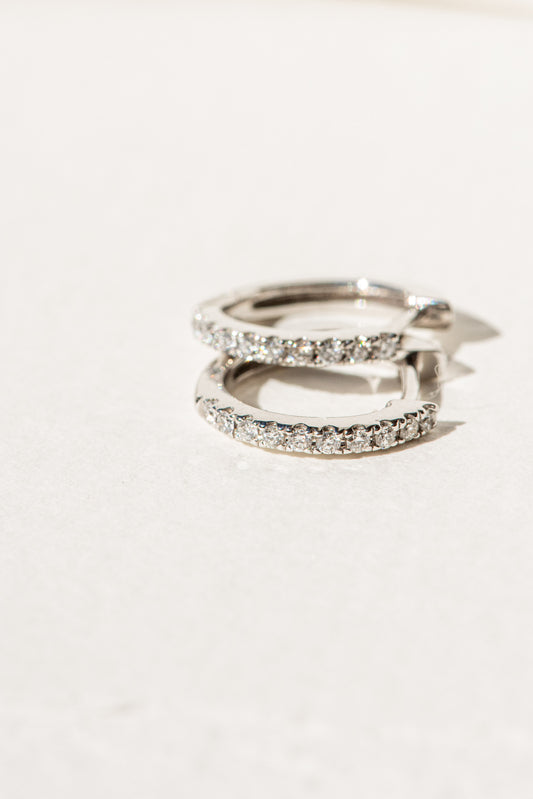 Diamond Huggie Earrings