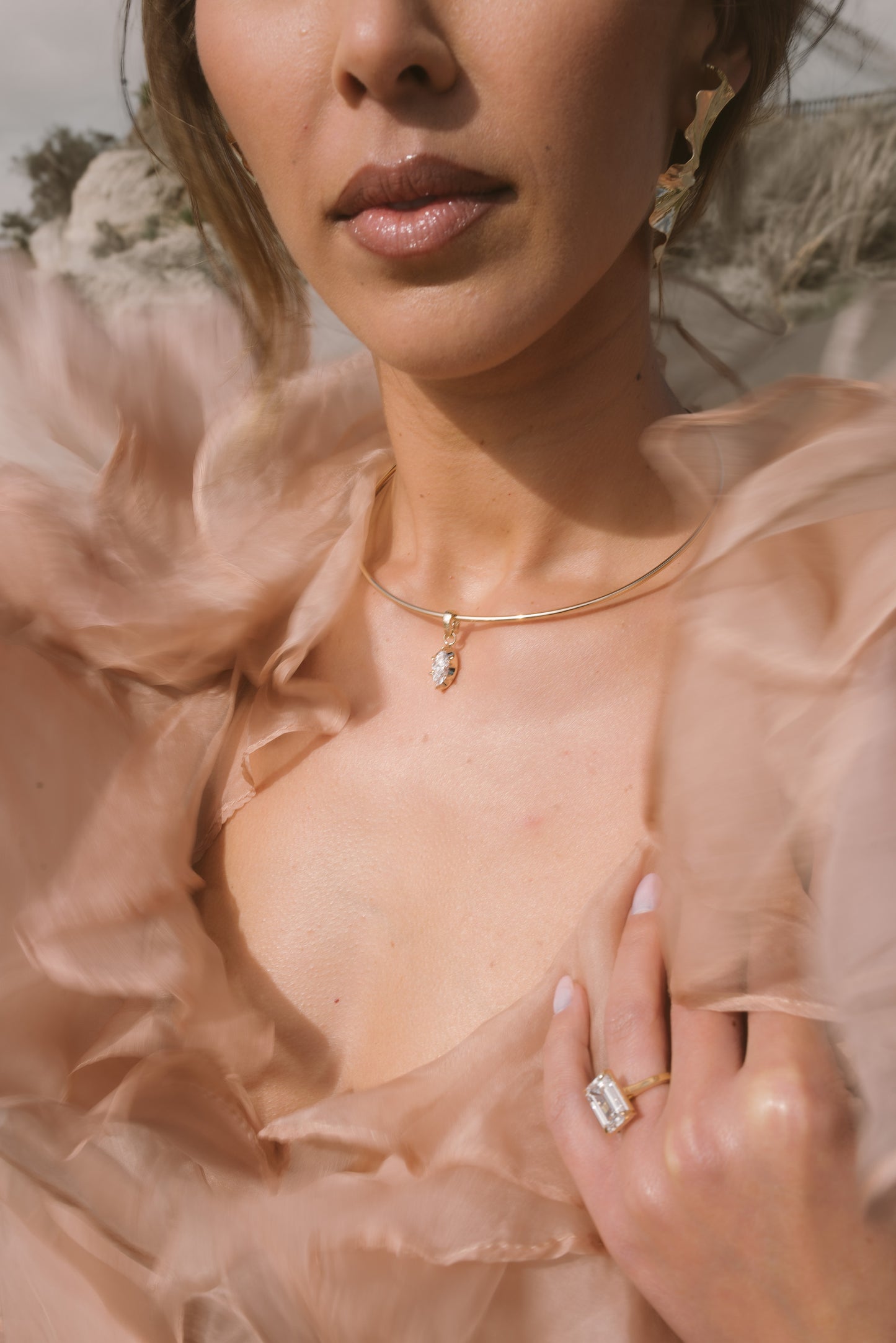 Côte d'Or Marquise Lab Diamond Pendant