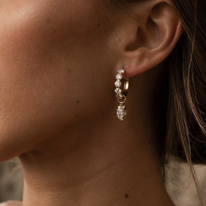Diamond Crown Hoops