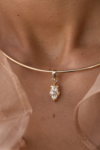 Côte d'Or Marquise Lab Diamond Pendant