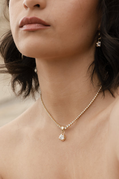 Côte d'Or Round Lab Diamond Pendant