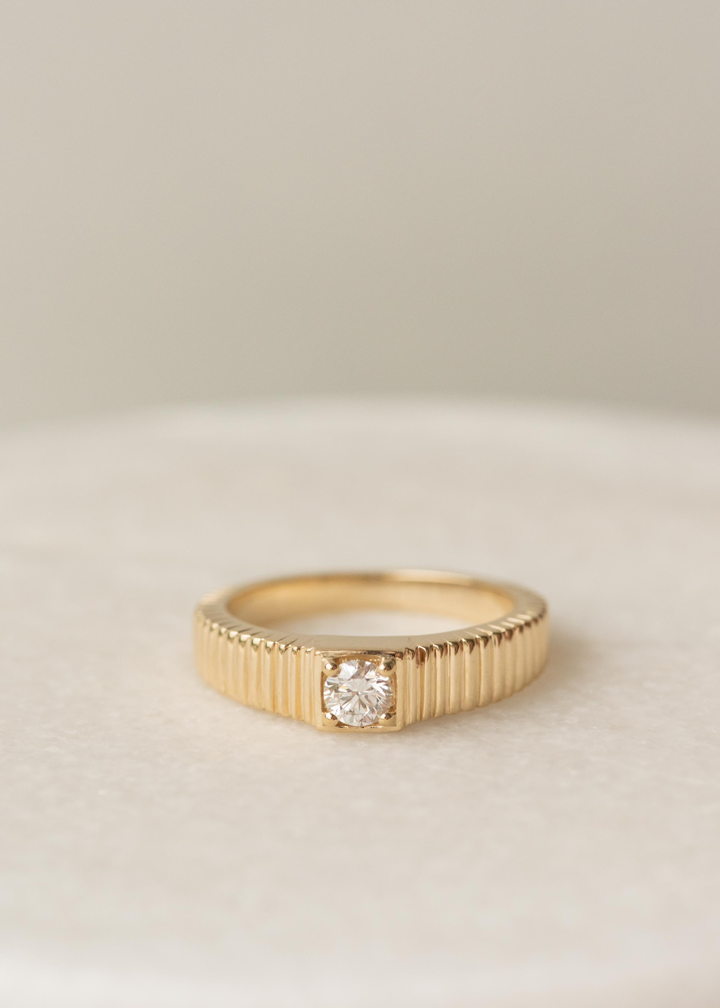 Dean & Dust Jewellery Store - Whangarei - Northland - Jewellery Design - Bespoke Design - Fluted Diamond Ring