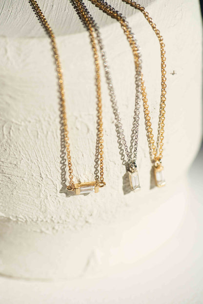 Baguette East to West Necklace
