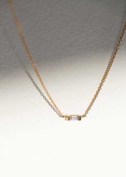 Baguette East to West Necklace