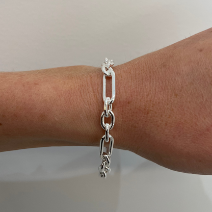 Grande Figaro 3-in-1 Bracelet - Sterling Silver