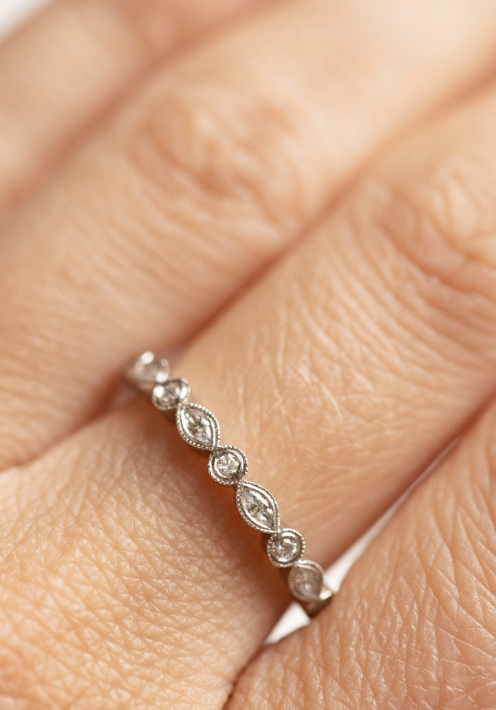 Platinum Vintage & Marquise Diamond Ring - Bespoke Piece