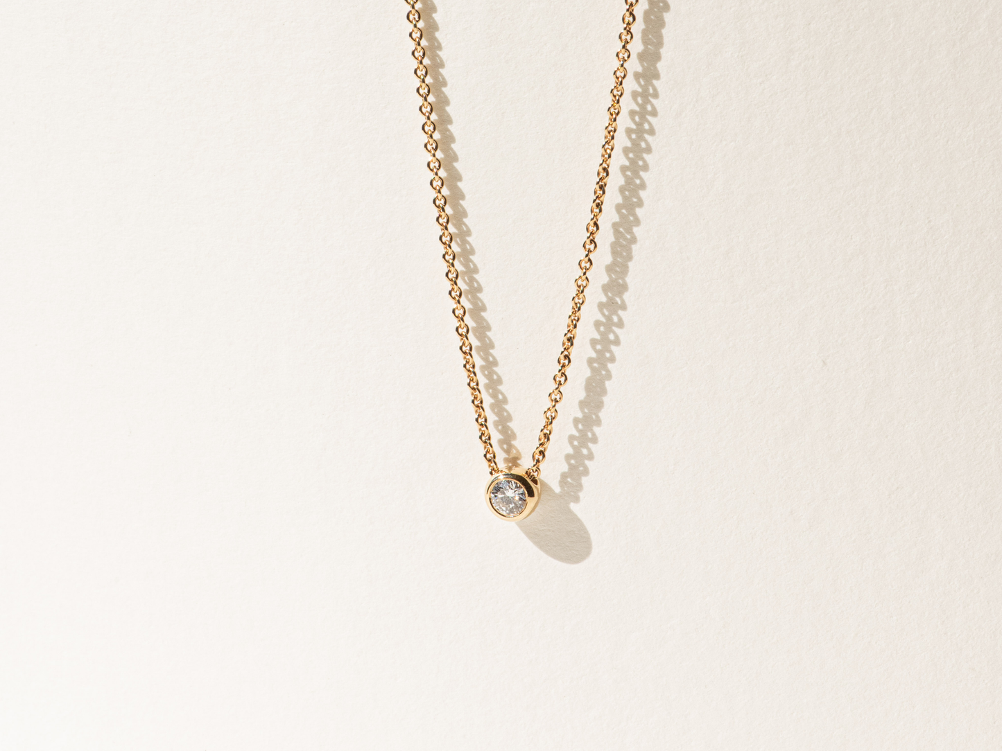 Milieu Diamond Bezel Necklace