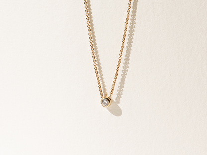 Milieu Diamond Bezel Necklace