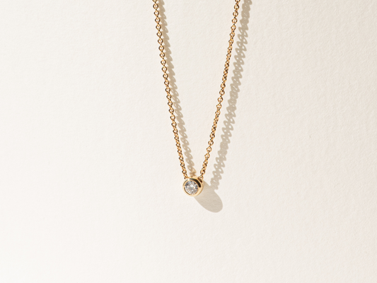Milieu Diamond Bezel Necklace