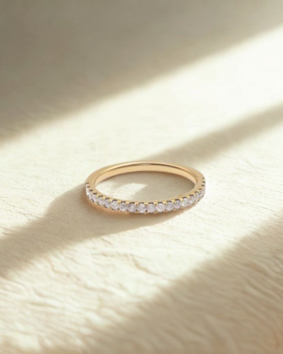 Milieu Half Diamond Eternity Ring