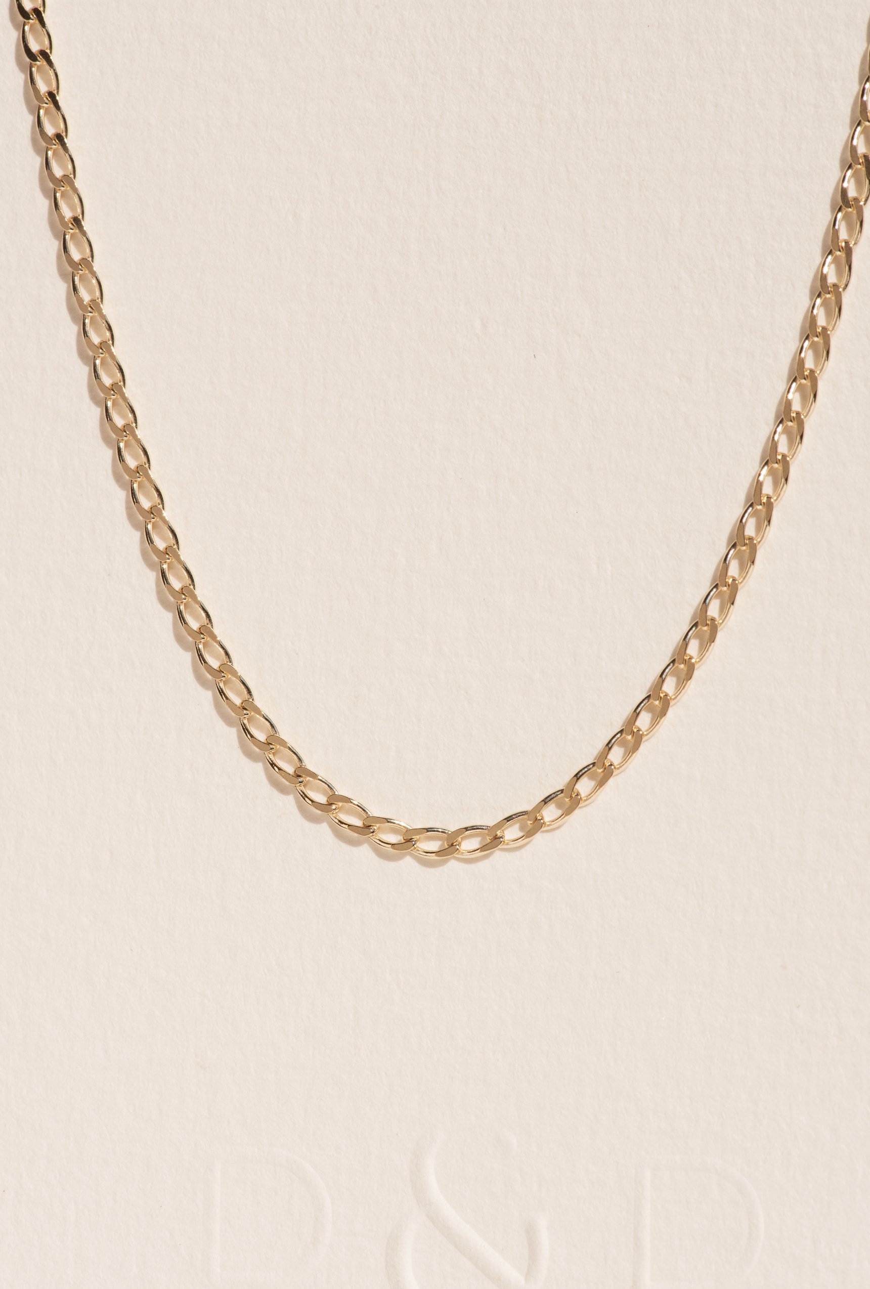 Milieu Diamond Cut Long Curb Chain