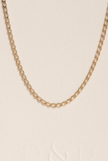 Milieu Diamond Cut Long Curb Chain