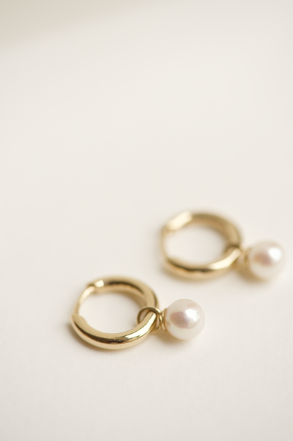 Petite Round Pearl Charms
