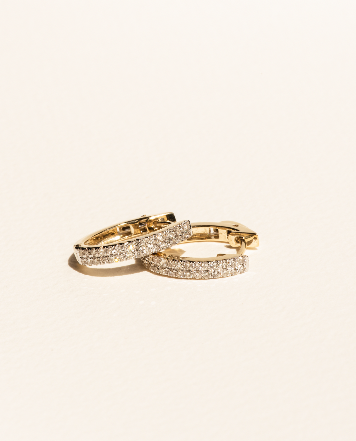 Double Row Diamond Pave Earrings